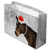 馬のクリスマスの挨拶 ラージペーパーバッグ (裏面アングル)