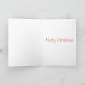 馬のクリスマスカード – メリークリスマスパターン シーズンカード (内部)