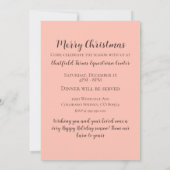 馬のクリスマスカード 招待状 (裏面)