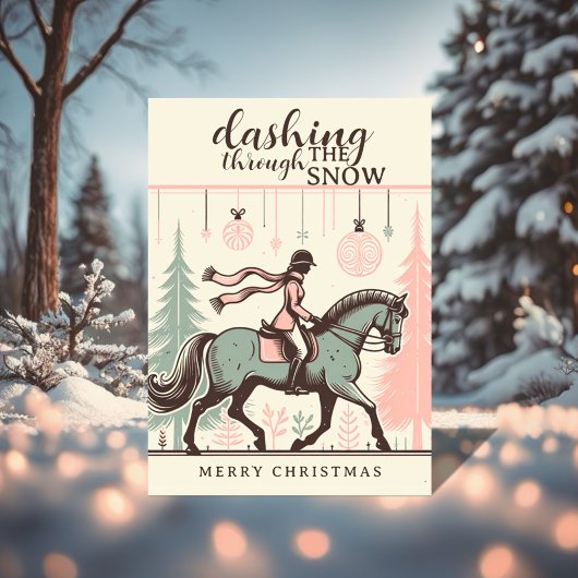 馬のクリスマスカード 招待状