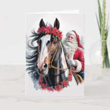 馬のクリスマスグリーティングカード