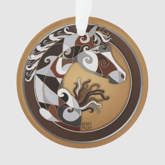 馬のクリスマスツリーのオーナメント オーナメント (正面)