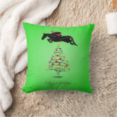 馬のクリスマス跳躍の クッション (ブランケット)