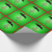 馬のクリスマス跳躍の ラッピングペーパー (コーナー)