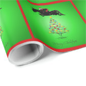 馬のクリスマス跳躍の ラッピングペーパー (ロールコーナー)