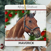 馬のクリスマス – エクエストリアンカワイトポニー セラミックオーナメント