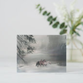 馬のクリスマス、休日の郵便はがき シーズンポストカード (スタンド正面)