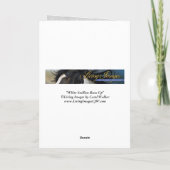 馬のグリーティングカード – 白いスタリオン走アップ カード (裏面)