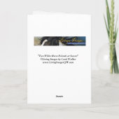 馬のグリーティングカード-白馬の友人2人 カード (裏面)