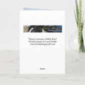 馬のグリーティングカード – Young Camargue 走 Stallion  カード (裏面)