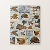 馬のコラージュのパズル ジグソーパズル (縦)