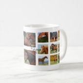 馬のコラージュの写真のマグ(円形) コーヒーマグカップ (正面右)