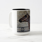 馬のコーヒーマグ ツートーンマグカップ (正面左)