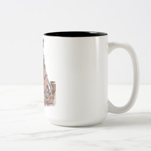 馬のコーヒーマグ ツートーンマグカップ (右)
