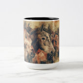 馬のコーヒーマグ ツートーンマグカップ (中央)