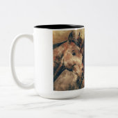 馬のコーヒーマグ ツートーンマグカップ (左)