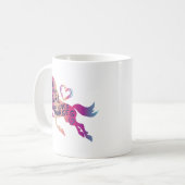 馬のコーヒー・マグの馬を愛するちょうど女の子 コーヒーマグカップ (正面左)