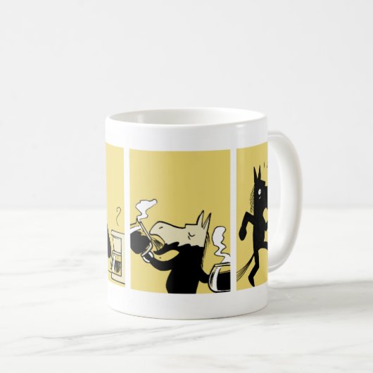 馬のコーヒー・マグ#1の暗黒面 コーヒーマグカップ (正面右)