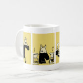 馬のコーヒー・マグ#1の暗黒面 コーヒーマグカップ (正面左)