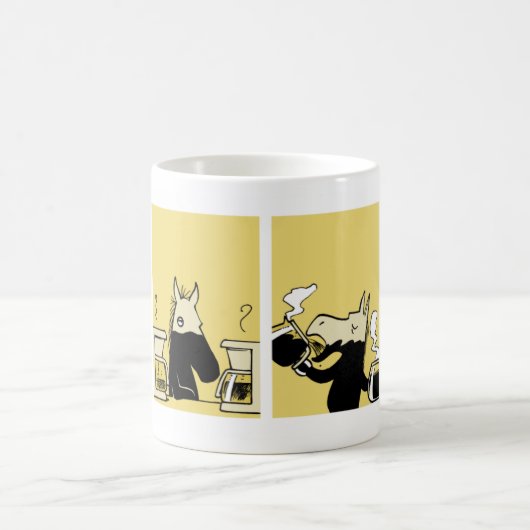 馬のコーヒー・マグ#1の暗黒面 コーヒーマグカップ (中央)