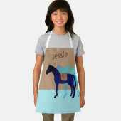 馬のサドルキッズ料理パーソナライズされた工芸品 エプロン (インサイチュ)