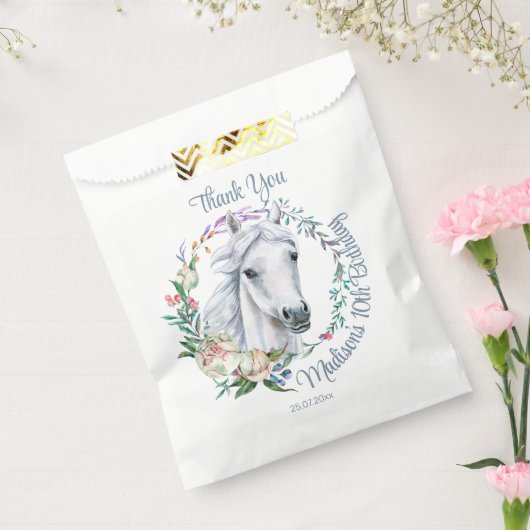 馬のサドル女性のカーボーイ誕生日パーソナライズされた フェイバーバッグ (封をした状態)