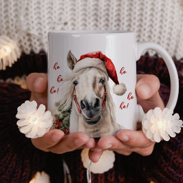 馬のサンタさんマグカップ Ho Ho Ho! コーヒーマグカップ