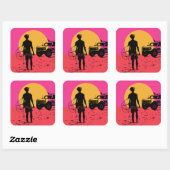 馬のサーファーを務める スクエアシール (シート)