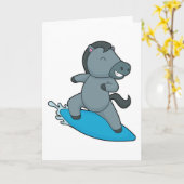 馬のサーファー ウォータースポーツ カード (黄色い花)