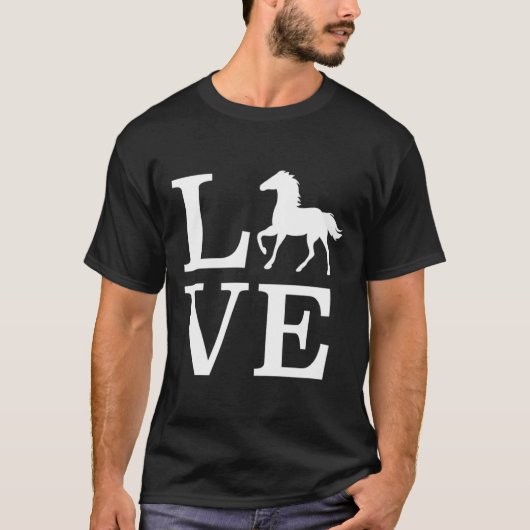 馬のシャツ馬術ギフト乗馬の愛 Tシャツ (正面)