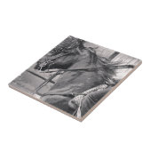 馬のショーグランジ白黒 タイル (側面)