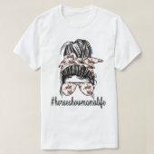 馬のショーママ人生メッシーブンエクエストランマザーT Tシャツ (デザイン正面)