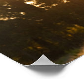 馬のシルエットと日が差すこと ポスター (角)