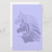 馬のシルエットはSationaryを尾行しました 便箋 (正面/裏面)