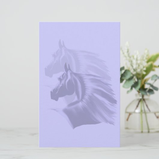 馬のシルエットはSationaryを尾行しました 便箋 (スタンド正面)