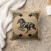 馬のシルエット クッション (ブランケット)