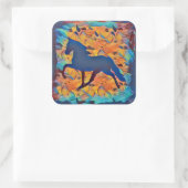 馬のシルエット スクエアシール (バッグ)