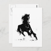 馬のシルエット ポストカード (正面/裏面)