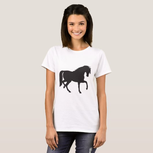 馬のシルエット Tシャツ (正面フル)