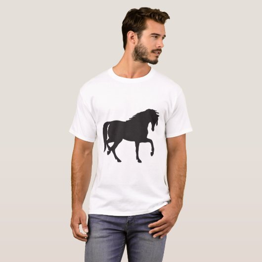 馬のシルエット Tシャツ (正面フル)