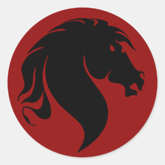 馬のシール ラウンドシール