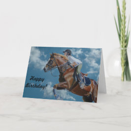 馬のジャンプと雲 カード