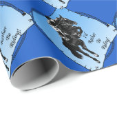 馬のジャンプ私はむしろ乗っている!馬術 ラッピングペーパー (ロールコーナー)