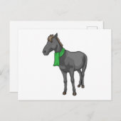 馬のスカーフ ポストカード (正面/裏面)