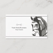 馬のスケッチとカタツムリのビット灰色 名刺 (正面)