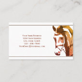 馬のスケッチとカタツムリの茶色のビット 名刺 (裏面)