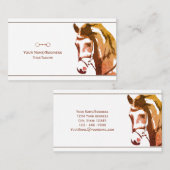 馬のスケッチとカタツムリの茶色のビット 名刺 (正面/裏面)