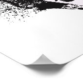 馬のスケッチと自然抽象芸術アート ポスター (角)