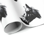 馬のスケッチアートワーク ラッピングペーパー (ロールコーナー)