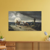 馬のスケッチカート上の丘， 1856 キャンバスプリント (インサイチュ (リビング))